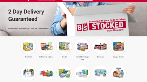 BJ's Stocked Landing Page
